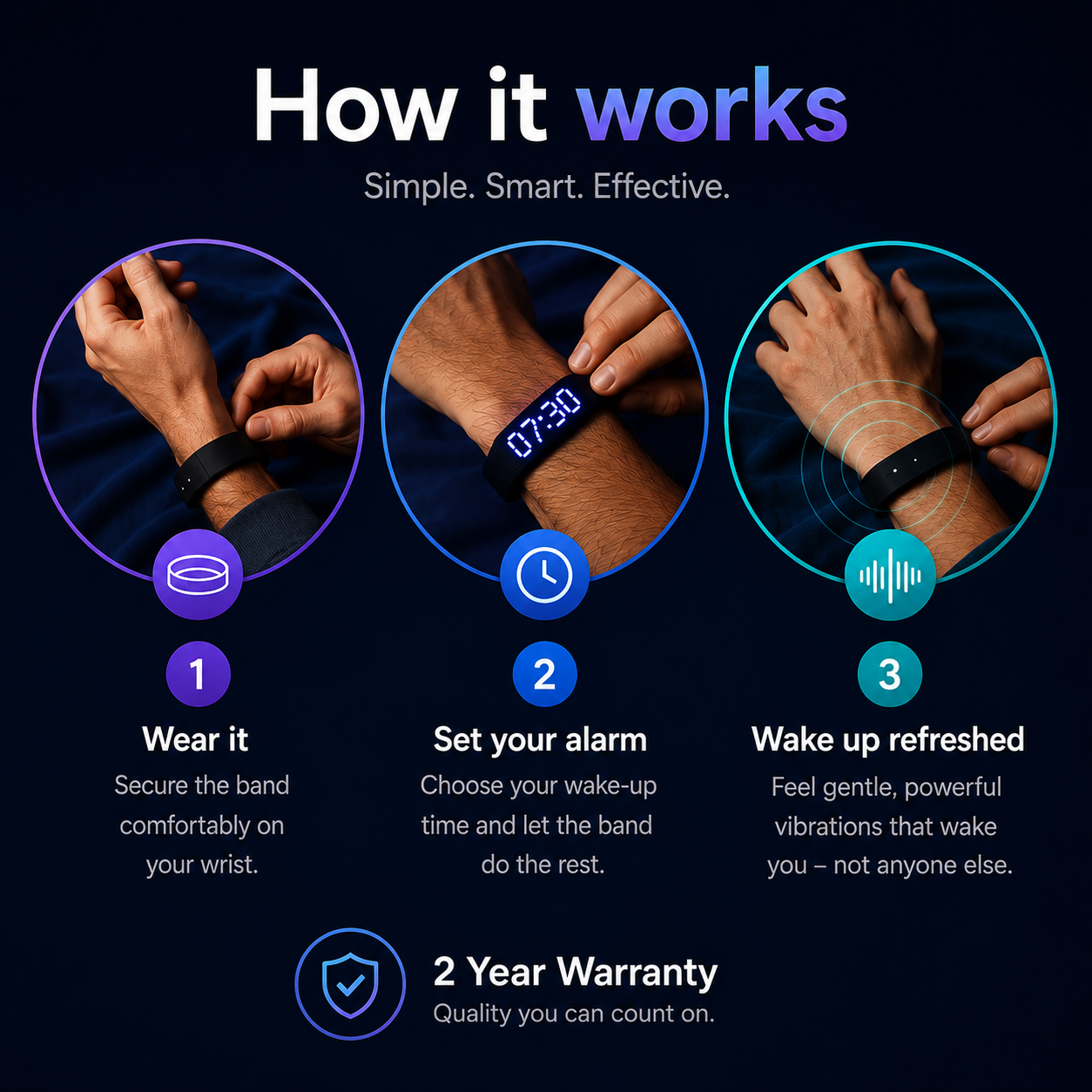 SilentRise™ Vibration Alarm Band